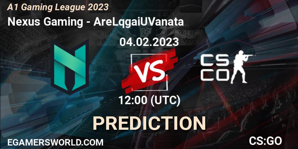 Nexus Gaming - AreLqgaiUVanata: ennuste. 04.02.23, CS2 (CS:GO), A1 Gaming League 2023