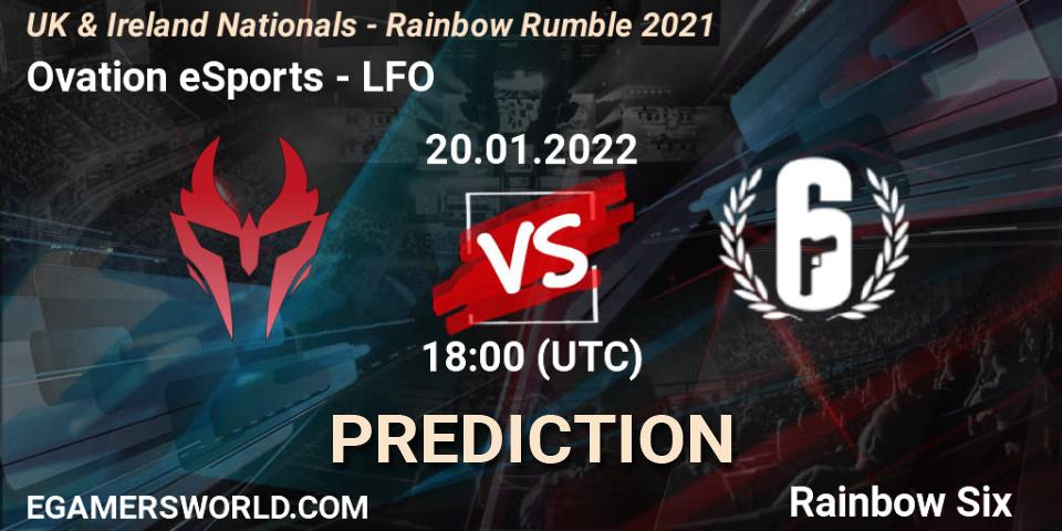 Ovation eSports - LFO: ennuste. 25.01.2022 at 18:00, Rainbow Six, UK & Ireland Nationals - Rainbow Rumble 2021