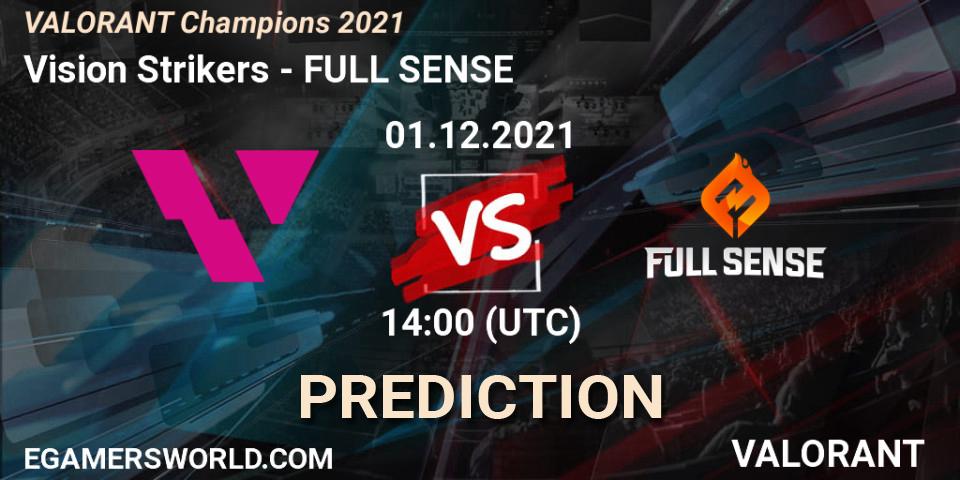 Vision Strikers - FULL SENSE: ennuste. 01.12.21, VALORANT, VALORANT Champions 2021