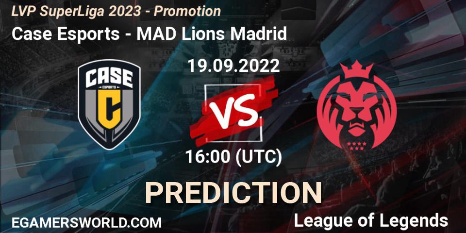 Case Esports - MAD Lions Madrid: ennuste. 19.09.22, LoL, LVP SuperLiga 2023 - Promotion