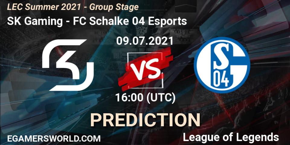 SK Gaming - FC Schalke 04 Esports: ennuste. 09.07.2021 at 16:00, LoL, LEC Summer 2021 - Group Stage