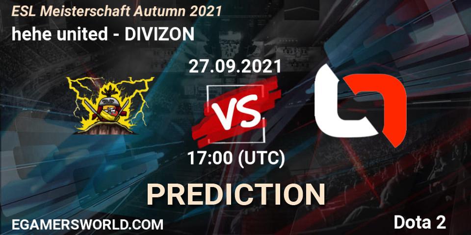 hehe united - DIVIZON: ennuste. 27.09.2021 at 17:13, Dota 2, ESL Meisterschaft Autumn 2021