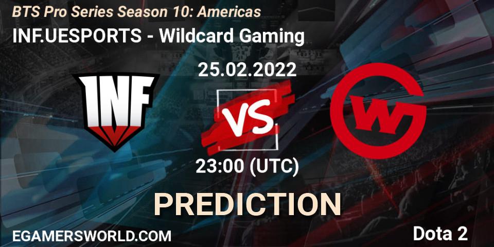 INF.UESPORTS - Wildcard Gaming: ennuste. 25.02.2022 at 23:06, Dota 2, BTS Pro Series Season 10: Americas