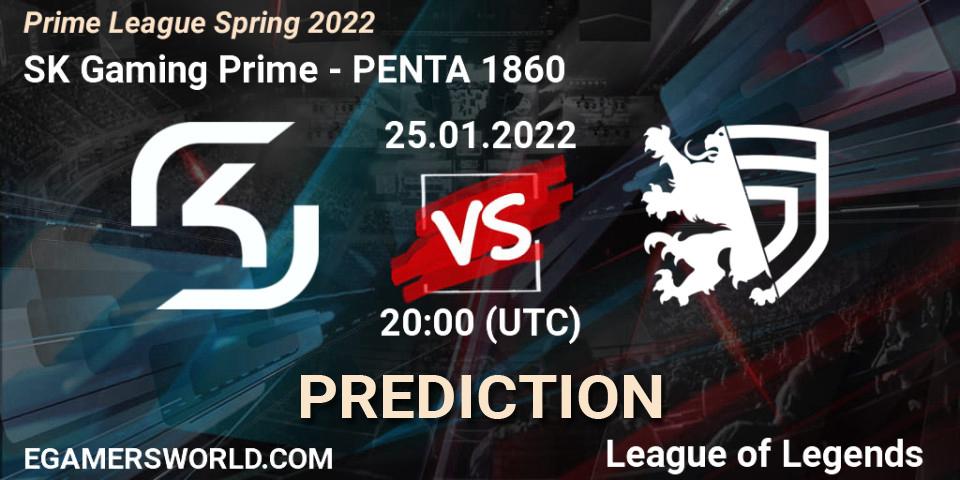 SK Gaming Prime - PENTA 1860: ennuste. 25.01.2022 at 20:00, LoL, Prime League Spring 2022