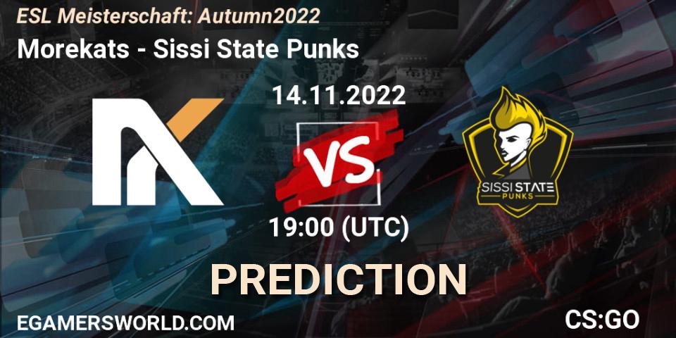 Morekats - Sissi State Punks: ennuste. 17.11.2022 at 19:00, Counter-Strike (CS2), ESL Meisterschaft: Autumn 2022