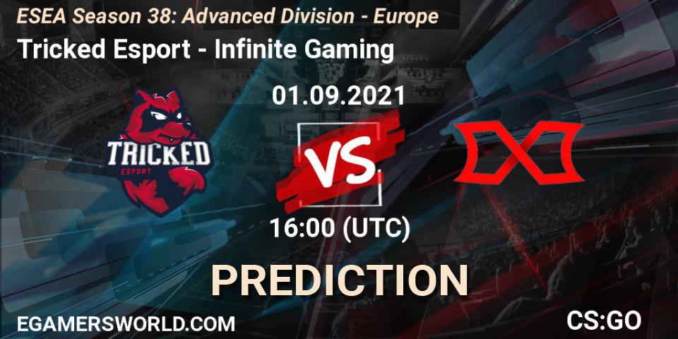 Tricked Esport - Infinite Gaming: ennuste. 01.09.2021 at 16:00, Counter-Strike (CS2), ESEA Season 38: Advanced Division - Europe