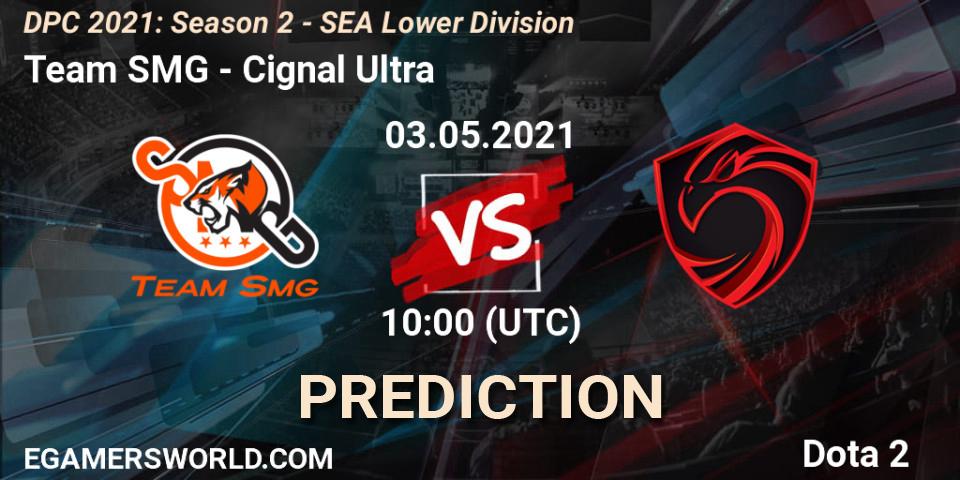 Team SMG - Cignal Ultra: ennuste. 03.05.2021 at 10:01, Dota 2, DPC 2021: Season 2 - SEA Lower Division