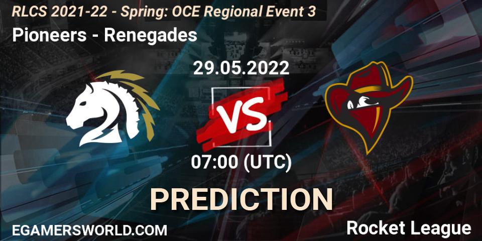 Pioneers - Renegades: ennuste. 29.05.22, Rocket League, RLCS 2021-22 - Spring: OCE Regional Event 3