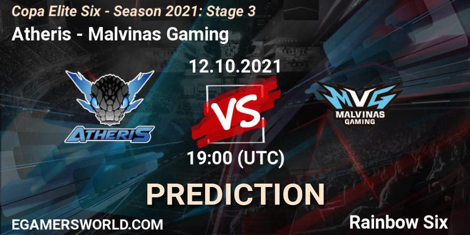 Atheris - Malvinas Gaming: ennuste. 12.10.2021 at 19:00, Rainbow Six, Copa Elite Six - Season 2021: Stage 3