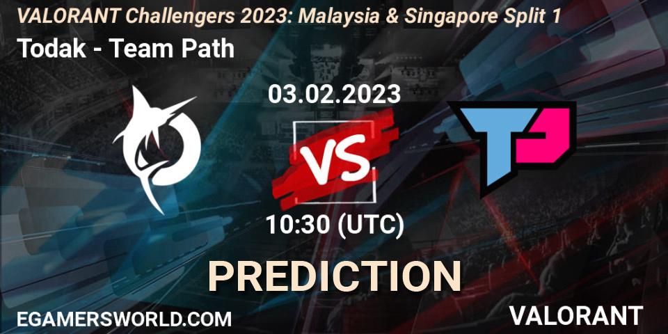 Todak - Team Path: ennuste. 03.02.23, VALORANT, VALORANT Challengers 2023: Malaysia & Singapore Split 1