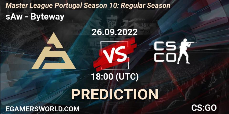 sAw - Byteway: ennuste. 26.09.2022 at 18:00, Counter-Strike (CS2), Master League Portugal Season 10: Regular Season