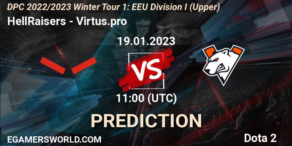 HellRaisers - Virtus.pro: ennuste. 19.01.23, Dota 2, DPC 2022/2023 Winter Tour 1: EEU Division I (Upper)
