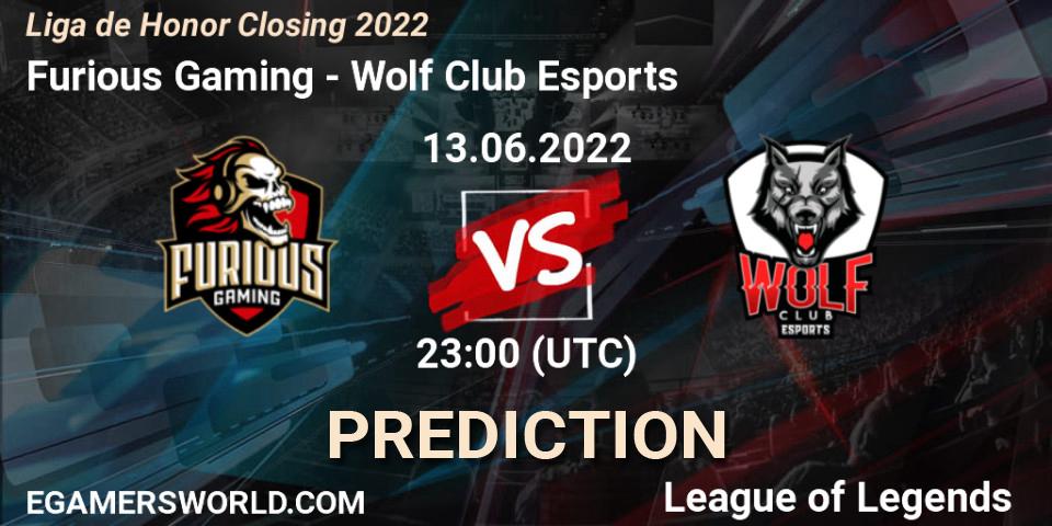 Furious Gaming - Wolf Club Esports: ennuste. 13.06.2022 at 23:00, LoL, Liga de Honor Closing 2022