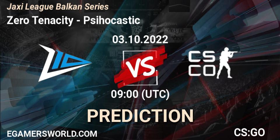 Zero Tenacity - Psihocastic: ennuste. 03.10.2022 at 09:00, Counter-Strike (CS2), Jaxi League Balkan Series