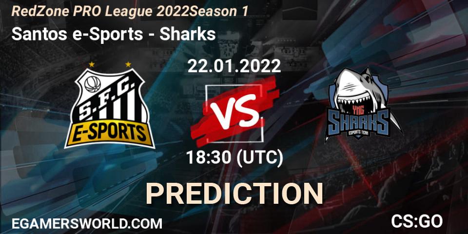Santos e-Sports - Sharks: ennuste. 22.01.22, CS2 (CS:GO), RedZone PRO League 2022 Season 1