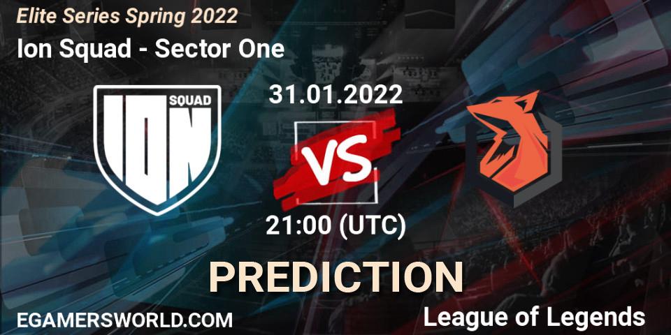 Ion Squad - Sector One: ennuste. 31.01.2022 at 21:00, LoL, Elite Series Spring 2022