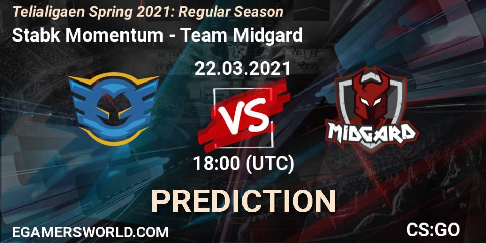 Stabæk Momentum - Team Midgard: ennuste. 22.03.2021 at 18:00, Counter-Strike (CS2), Telialigaen Spring 2021: Regular Season