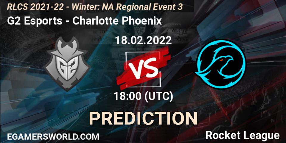 G2 Esports - Charlotte Phoenix: ennuste. 18.02.22, Rocket League, RLCS 2021-22 - Winter: NA Regional Event 3