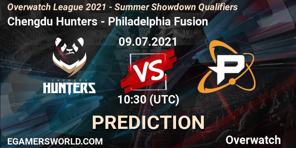 Chengdu Hunters - Philadelphia Fusion: ennuste. 09.07.2021 at 10:30, Overwatch, Overwatch League 2021 - Summer Showdown Qualifiers