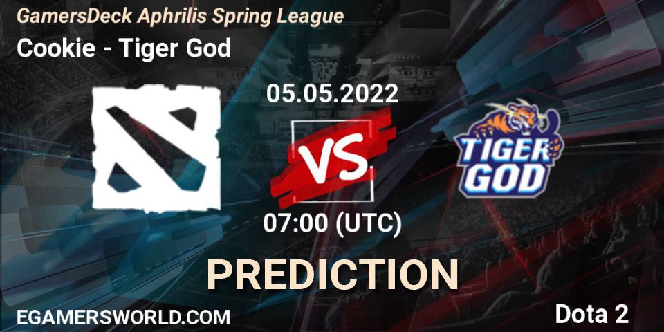 Cookie - Tiger God: ennuste. 05.05.2022 at 07:00, Dota 2, GamersDeck Aphrilis Spring League