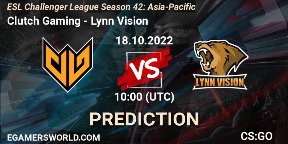 Clutch Gaming - Lynn Vision: ennuste. 18.10.22, CS2 (CS:GO), ESL Challenger League Season 42: Asia-Pacific