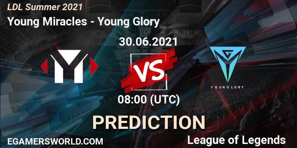 Young Miracles - Young Glory: ennuste. 30.06.2021 at 08:00, LoL, LDL Summer 2021