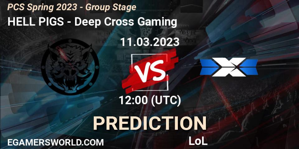 HELL PIGS - Deep Cross Gaming: ennuste. 12.02.2023 at 10:00, LoL, PCS Spring 2023 - Group Stage
