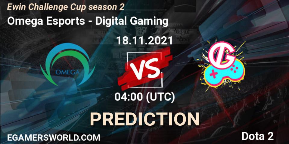 Omega Esports - Digital Gaming: ennuste. 18.11.2021 at 04:42, Dota 2, Ewin Challenge Cup season 2