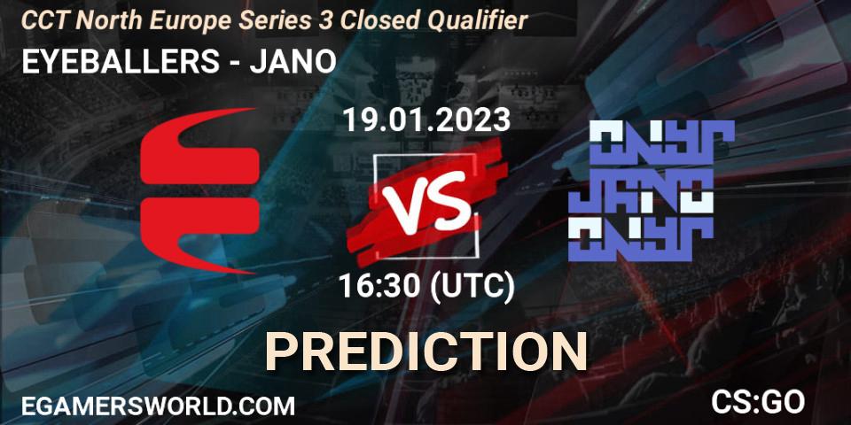 EYEBALLERS - JANO: ennuste. 19.01.2023 at 16:40, Counter-Strike (CS2), CCT North Europe Series 3 Closed Qualifier