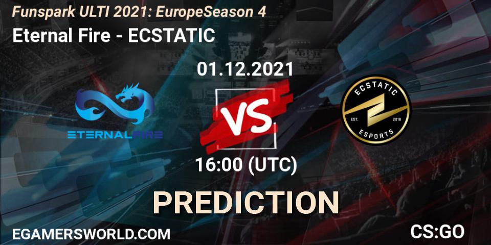 Eternal Fire - ECSTATIC: ennuste. 01.12.2021 at 11:00, Counter-Strike (CS2), Funspark ULTI 2021: Europe Season 4