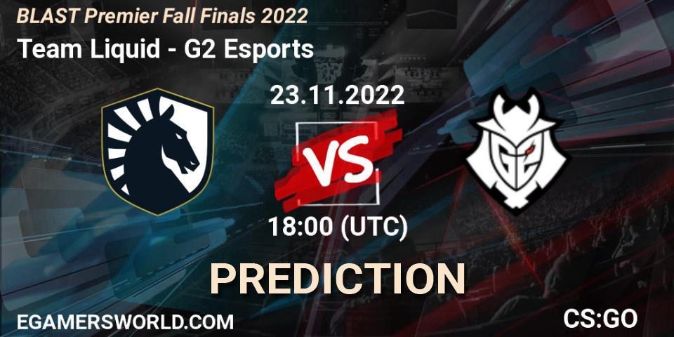 Team Liquid - G2 Esports: ennuste. 23.11.22, CS2 (CS:GO), BLAST Premier Fall Finals 2022