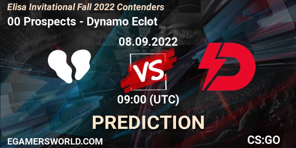 00 Prospects - Dynamo Eclot: ennuste. 08.09.22, CS2 (CS:GO), Elisa Invitational Fall 2022 Contenders