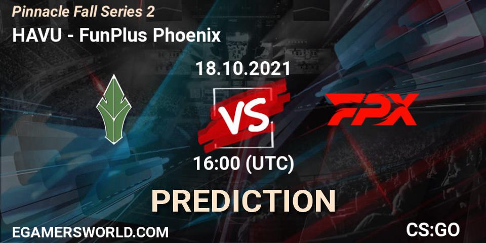 HAVU - FunPlus Phoenix: ennuste. 18.10.2021 at 16:00, Counter-Strike (CS2), Pinnacle Fall Series #2