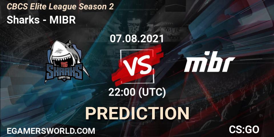 Sharks - MIBR: ennuste. 07.08.2021 at 22:55, Counter-Strike (CS2), CBCS Elite League Season 2