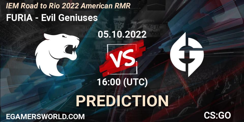 FURIA - Evil Geniuses: ennuste. 05.10.22, CS2 (CS:GO), IEM Road to Rio 2022 American RMR