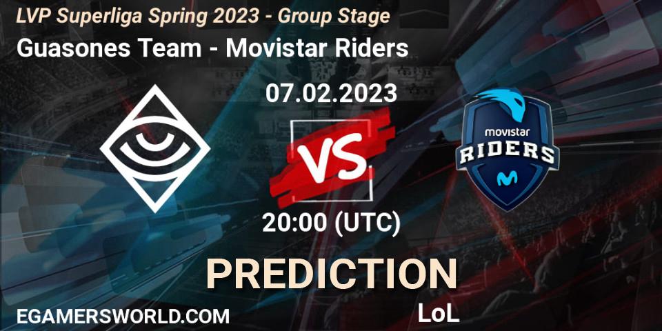 Guasones Team - Movistar Riders: ennuste. 07.02.23, LoL, LVP Superliga Spring 2023 - Group Stage
