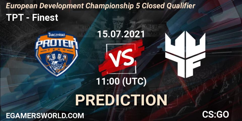 TPT - Finest: ennuste. 15.07.2021 at 11:35, Counter-Strike (CS2), European Development Championship 5 Closed Qualifier