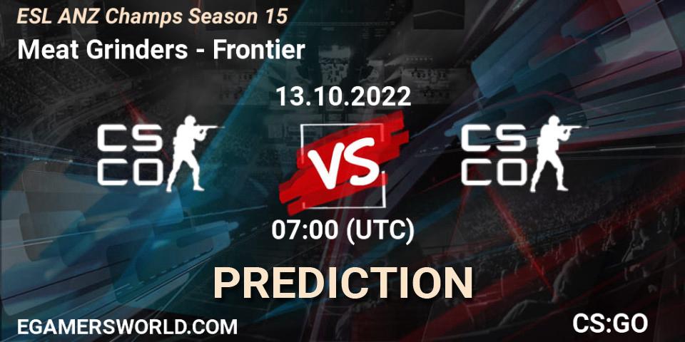 Meat Grinders - Frontier: ennuste. 13.10.2022 at 07:30, Counter-Strike (CS2), ESL ANZ Champs Season 15