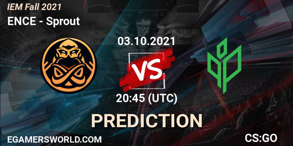 ENCE - Sprout: ennuste. 03.10.2021 at 20:15, Counter-Strike (CS2), IEM Fall 2021: Europe RMR