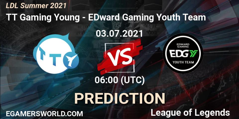 TT Gaming Young - EDward Gaming Youth Team: ennuste. 03.07.2021 at 06:00, LoL, LDL Summer 2021