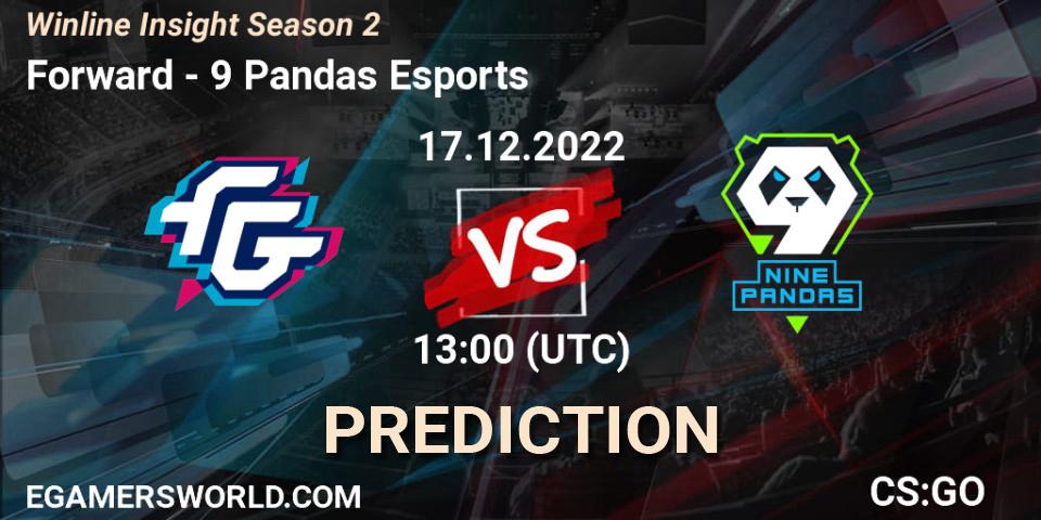 Forward - 9 Pandas Esports: ennuste. 17.12.2022 at 11:00, Counter-Strike (CS2), Winline Insight Season 2