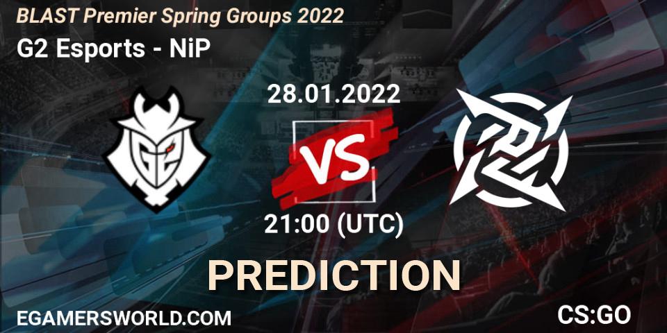 G2 Esports - NiP: ennuste. 28.01.22, CS2 (CS:GO), BLAST Premier Spring Groups 2022