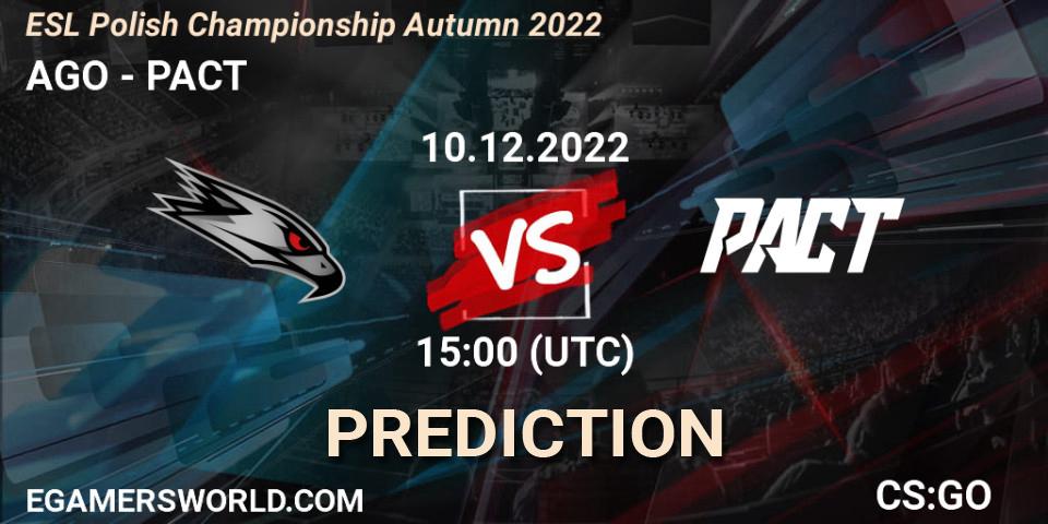 AGO - PACT: ennuste. 10.12.22, CS2 (CS:GO), ESL Polish Championship Autumn 2022