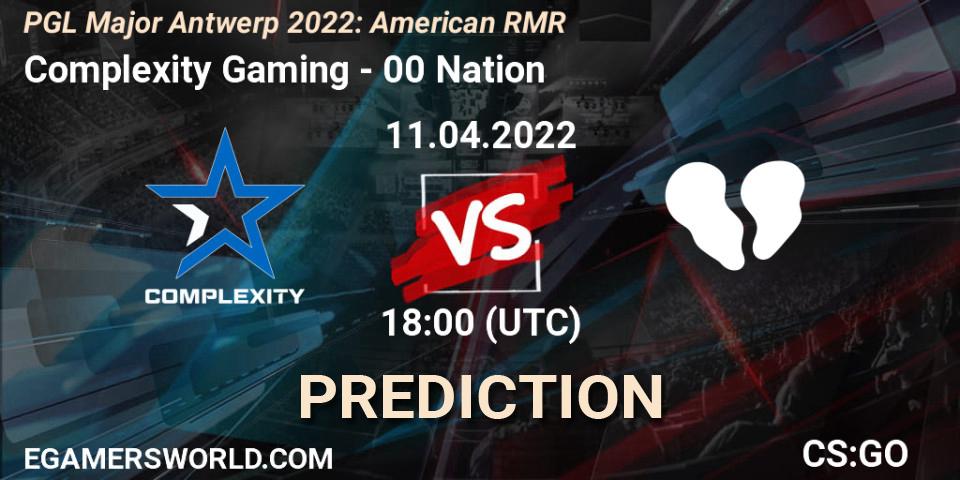 Complexity Gaming - 00 Nation: ennuste. 11.04.2022 at 18:10, Counter-Strike (CS2), PGL Major Antwerp 2022: American RMR