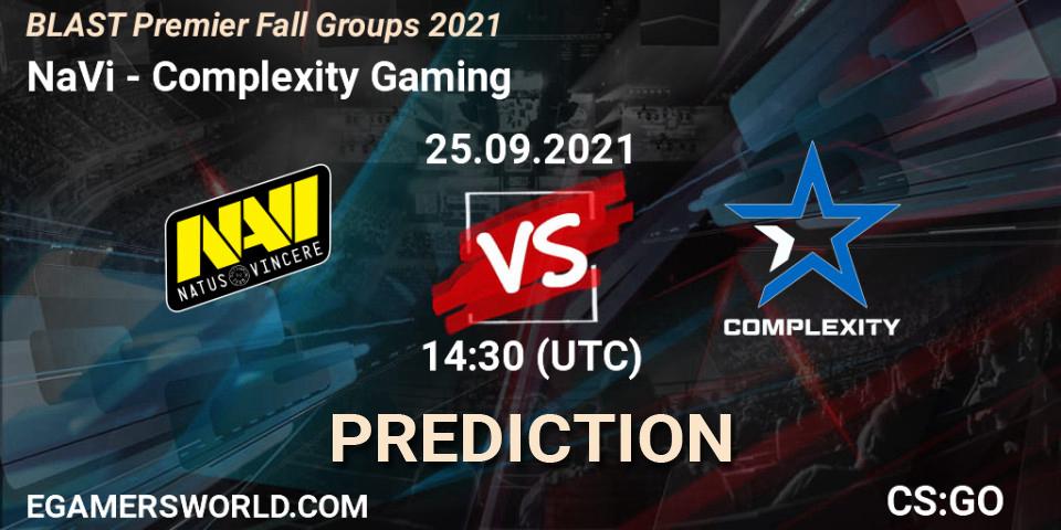 NaVi - Complexity Gaming: ennuste. 25.09.2021 at 14:30, Counter-Strike (CS2), BLAST Premier Fall Groups 2021