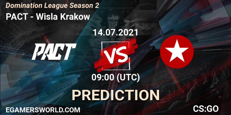 PACT - Wisla Krakow: ennuste. 14.07.2021 at 09:00, Counter-Strike (CS2), Domination League Season 2