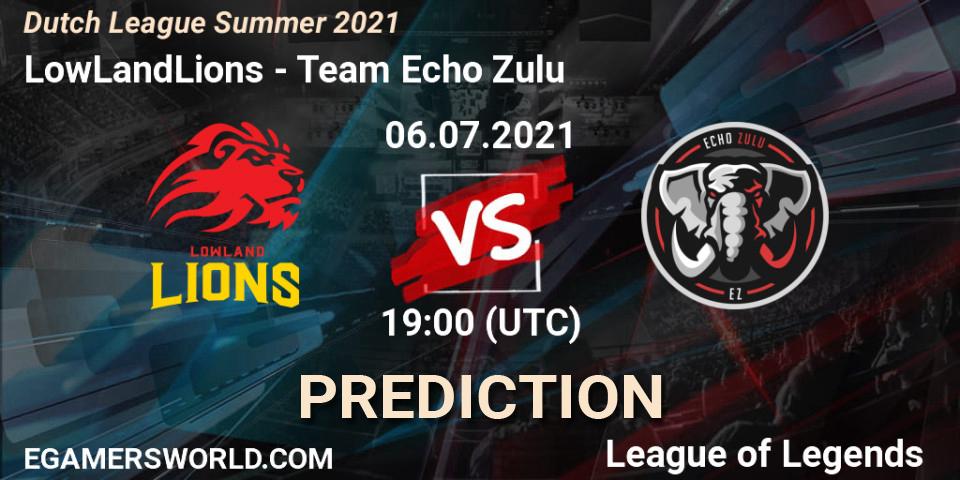 LowLandLions - Team Echo Zulu: ennuste. 08.06.2021 at 18:15, LoL, Dutch League Summer 2021