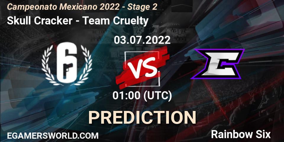 Skull Cracker - Team Cruelty: ennuste. 03.07.2022 at 01:00, Rainbow Six, Campeonato Mexicano 2022 - Stage 2