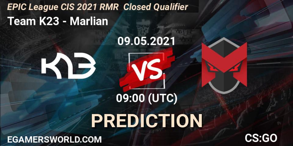Team K23 - Marlian: ennuste. 09.05.2021 at 09:00, Counter-Strike (CS2), EPIC League CIS 2021 RMR Closed Qualifier