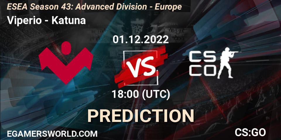 Viperio - Katuna: ennuste. 01.12.22, CS2 (CS:GO), ESEA Season 43: Advanced Division - Europe